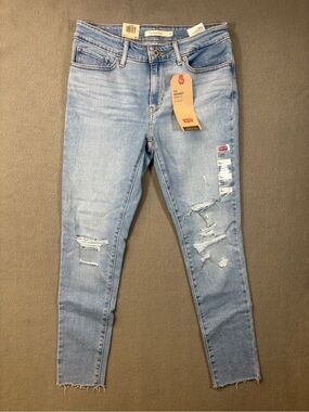 NWT Levi Jeans Women's 711 Skinny Ankle Jeans Blue Size 4 Waist 27